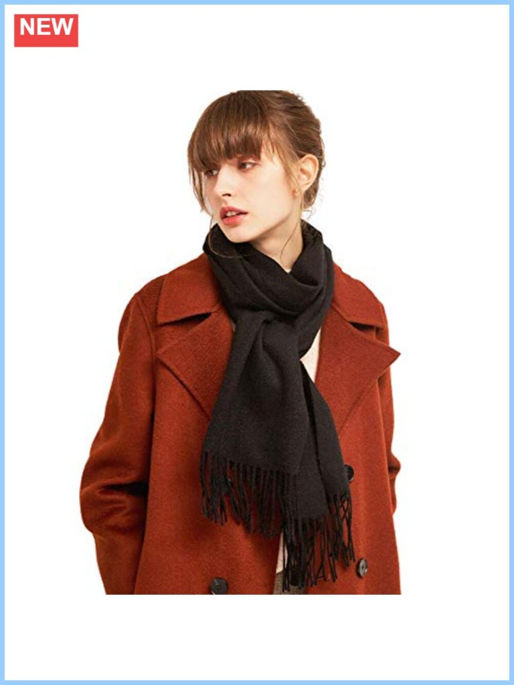 100% Merino Wool Scarf Pashmina Wrap Winter Gift 78x16